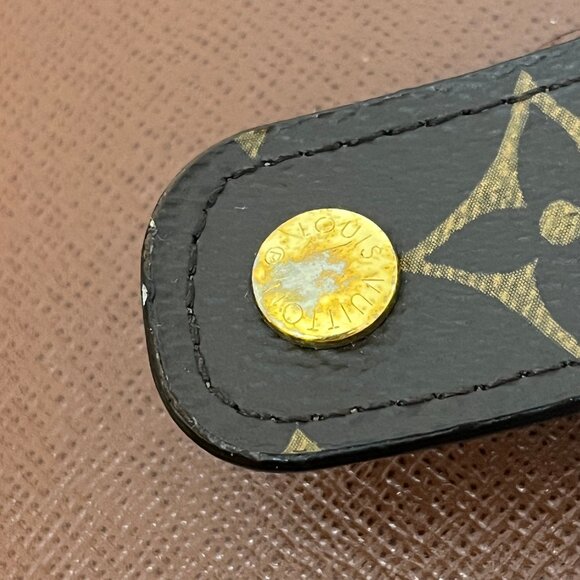 LOUIS VUITTON Brown Monogram Ring Agenda Cover Medium Gold-Tone Hardware - Picture 13 of 14